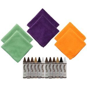 Parker & Bailey 12pc Wood Repair Filler Sticks + 6 Microfiber Cloths